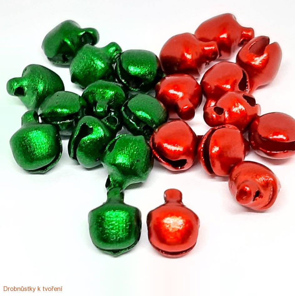 Rolničky mini 6 mm červená, zelená