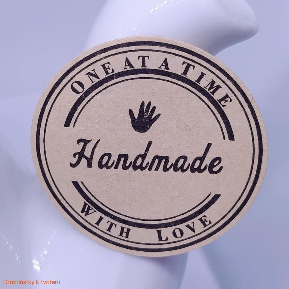 Hand Made etiketa nálepka ručička 35mm - 10ks/bal