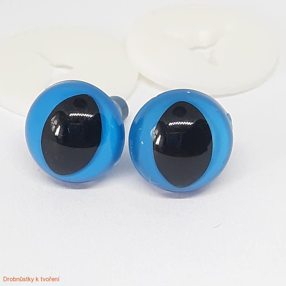 Bezpečnostní oči kočičí modré 12mm - pár