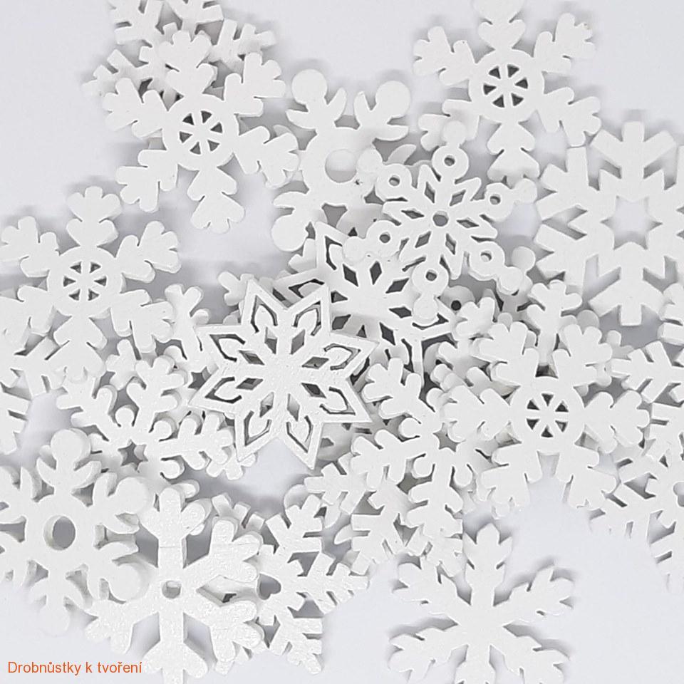 Sněhová vločka 25mm mix motivů