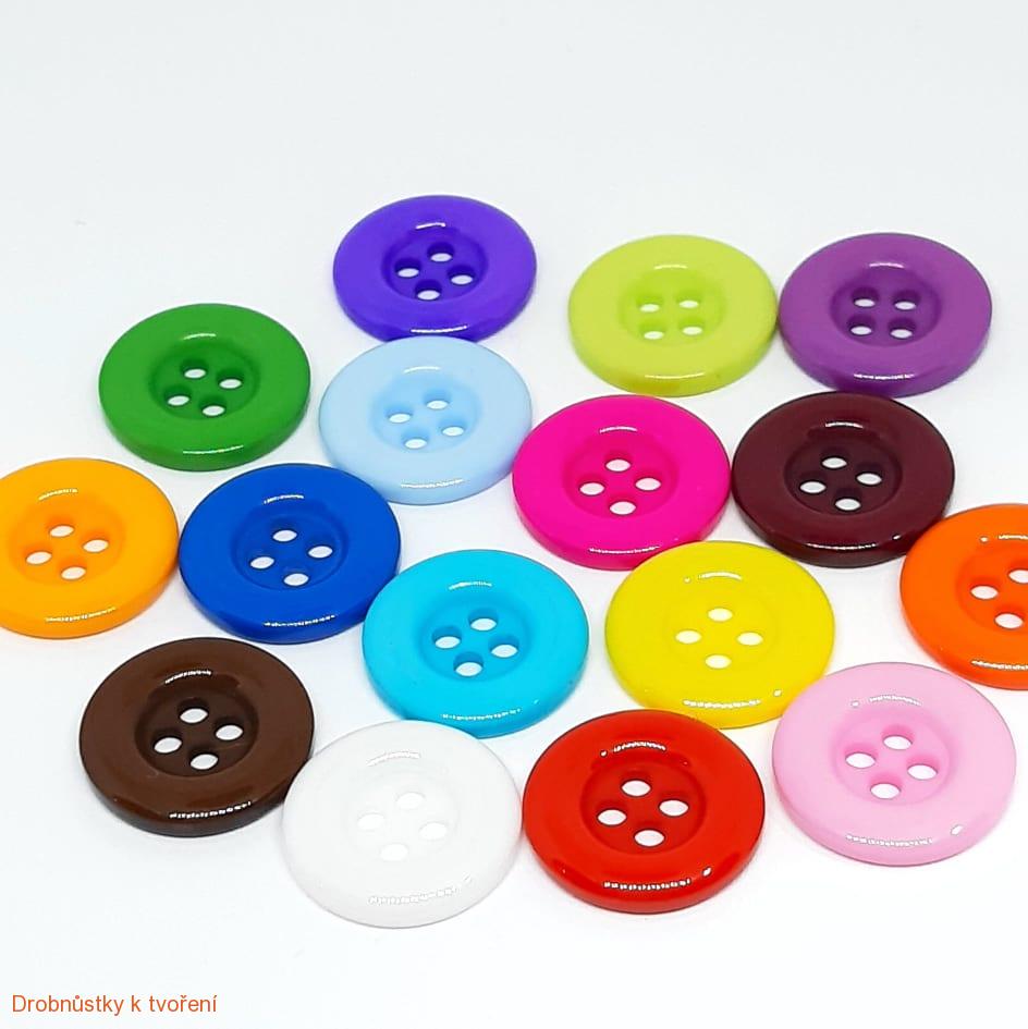 Plastový knoflík knoflíček 18mm různé barvy