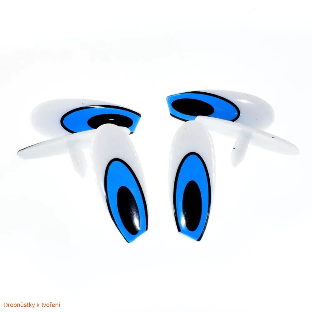 Bezpečnostní oči očička 45mmx15mm modrobílá