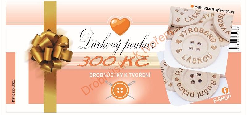 DÁRKOVÝ POUKAZ V HODNOTĚ 300 Kč