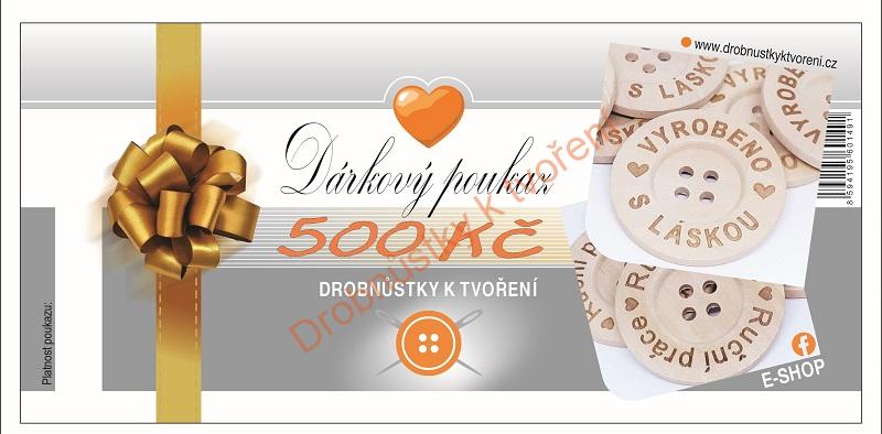 DÁRKOVÝ POUKAZ V HODNOTĚ 500 Kč