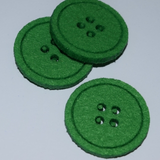 Knoflík plsť filc tl. 3 mm - velký 30 mm zelený