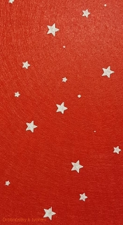Filc...plsť hvězdičky 15 x 15 cm  červená