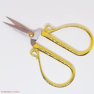 Nůžky ozdobné 12 cm zlaté