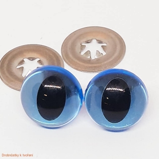 Bezpečnostní oči kočičí modré - 12mm - pár