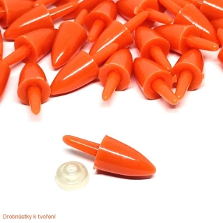 Plastový nos nosík 15mmx8mm oranžový