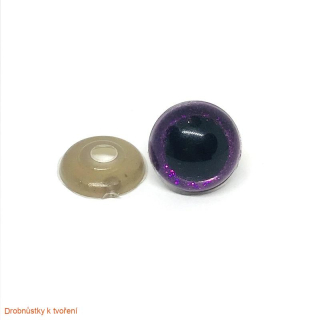 Perleťová bezpečnostní očička fialová II. 16mm